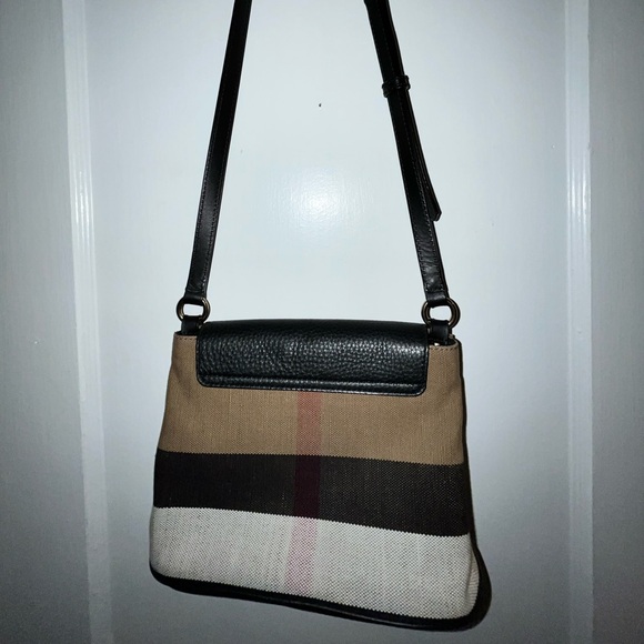 Burberry Gowan Leather and Canvas Crossbody Bag - Picture 5 of 8